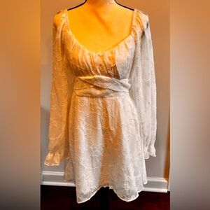 Elegant White Floral Women Dress